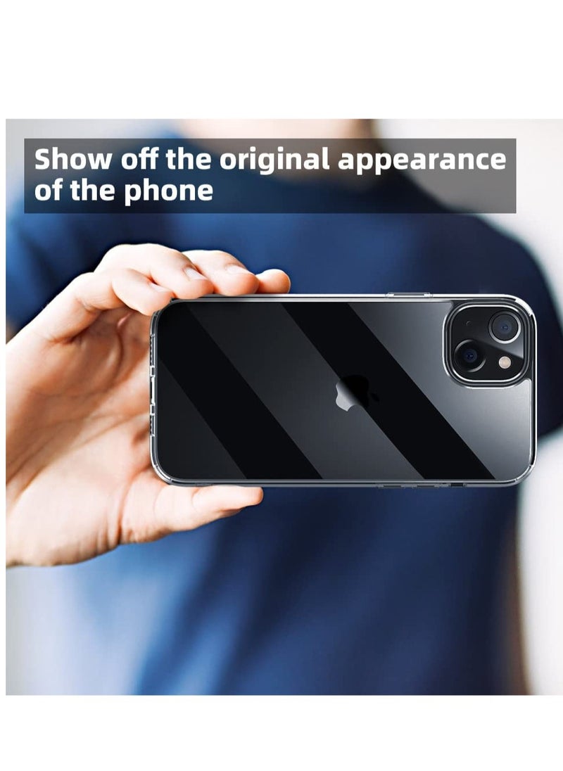 ELTRAZONE for iPhone 14 Plus Case Clear Slim Thin Cover with Hard PC Back and Shock-Absorbing Soft Bumper Anti-Yellowing Military Grade Protection Covers Compatible iPhone 14 Plus 6.7" 2022  - Image 3