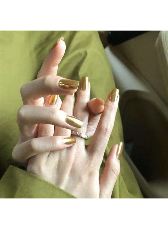 رابيدز فلو مجموعة 24 قطعة من الأظافر الصناعية الفرنسية الطويلة وصلات أظافر كاملة مع مجموعة تطبيق مجانية (ذهبي) - Image 3