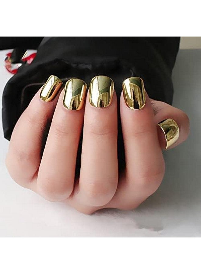 رابيدز فلو مجموعة 24 قطعة من الأظافر الصناعية الفرنسية الطويلة وصلات أظافر كاملة مع مجموعة تطبيق مجانية (ذهبي) - Image 4