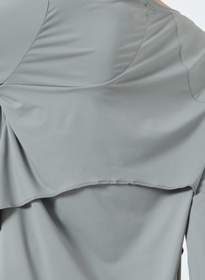ستايلي اكتيف بلوزة بحافة مُنحنية - Image 3