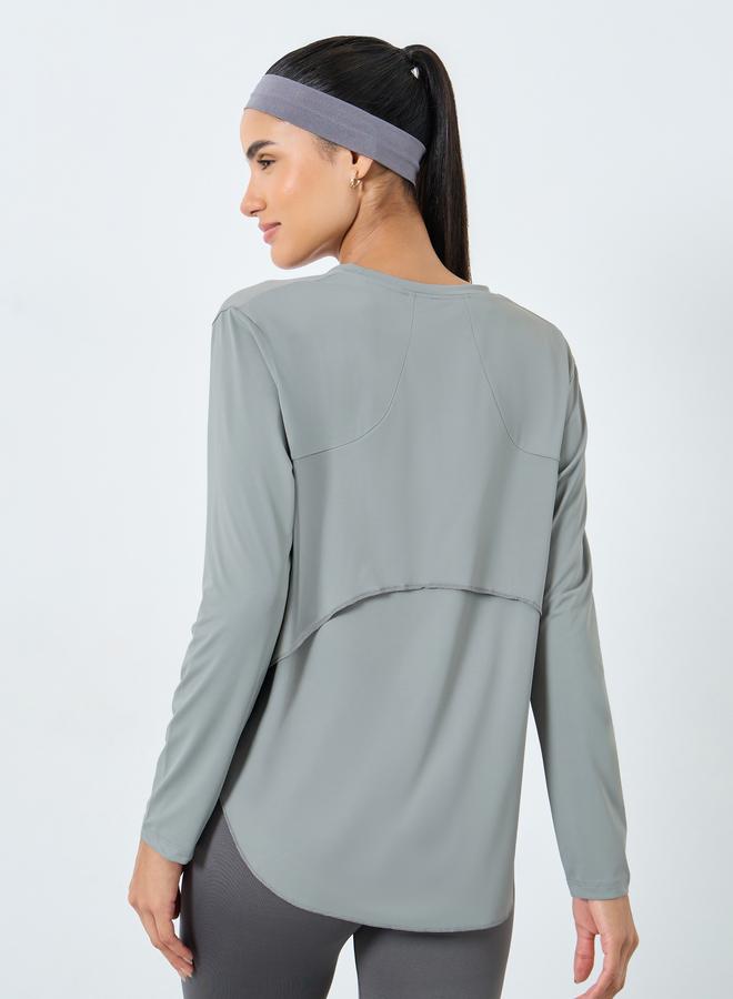 ستايلي اكتيف بلوزة بحافة مُنحنية - Image 5