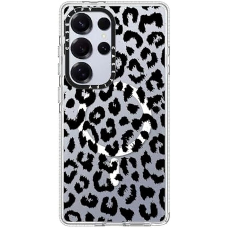 Casetify Magnetic Clear Galaxy S25 Ultra Case 【Compatible with Magsafe】 - Black Transparent Leopard Print - Image 2
