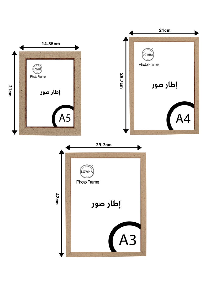 LOWHA - Tabletop Photo Frame Horizontal and Vertical Formats for Wall with stand - Image 1