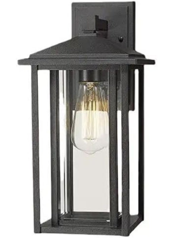AFN Outdoor Wall Lantern Light Fixture with Clear Glass Panels, Weather Resistant Exterior Sconce, Modern Farmhouse Porch Lighting, E26 Base, Durable Metal Frame for Entryway Patio Garage - Image 2