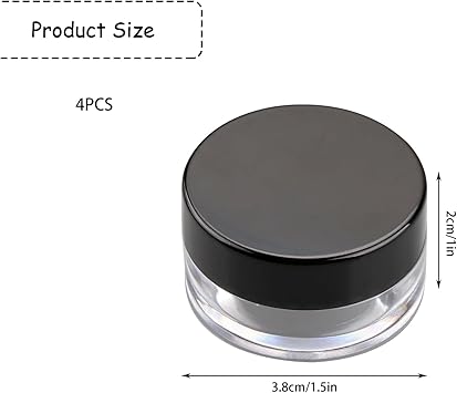 Rumyve4pcs10g 10ml Sample BottleClear Round Plastic JarClear Round Plastic Container Wide Mouth Travel Storage Cosmetic Cream Cap - Image 2