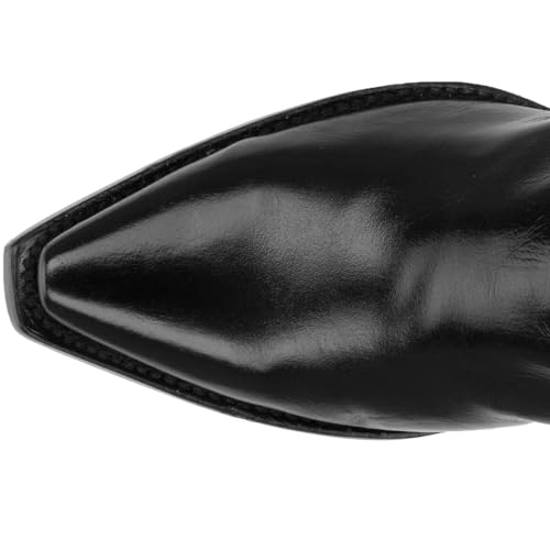 Dan Post Womens Maria Embroidered Snip Toe Casual Boots Knee High Mid Heel 2-3" - Black - Size 9.5 M_W - Image 4