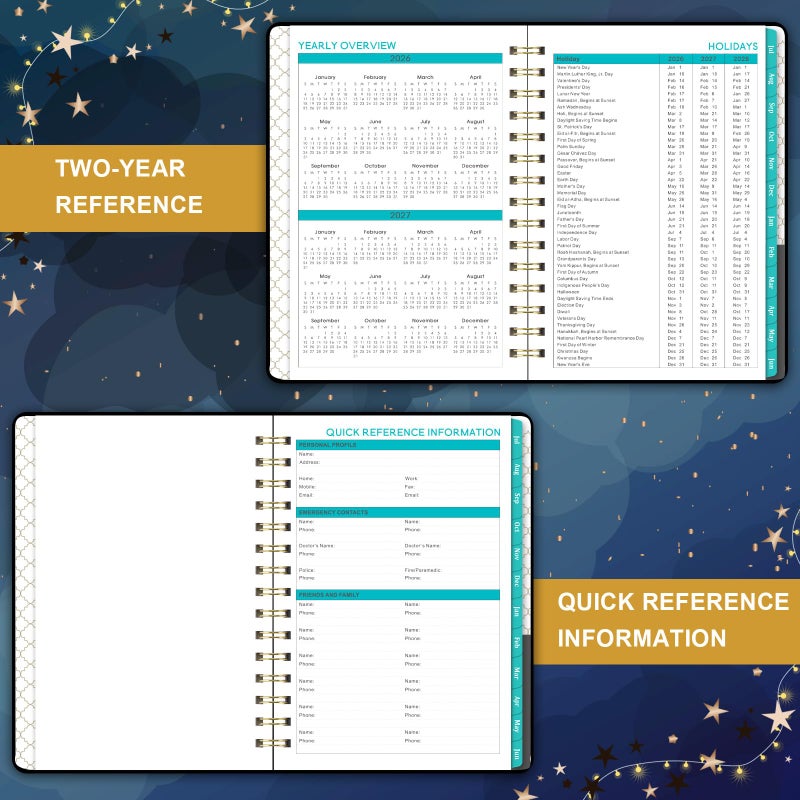 Planrage Planner 2026-2027 - Academic Planner 2026-2027, 26-27 Planners Weekly and Monthly with Tabs, Jul. 2026 - Jun. 2027, Calendar Monthly Planners, 8.4" x 6.3", Back Pocket + Thick Paper + Twin-Wire Binding - Cat Planner - Image 5