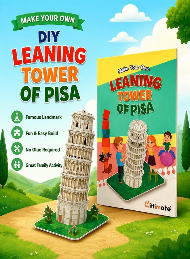 Mittimate Leaning Tower of Pisa Model Construction Book for Kids Age 8 to 12 Year Old I Make Your Own 3D Paper Model I Fun & DIY Craft Book for Children - Image 2