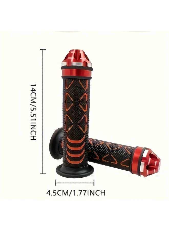 CNC Aluminum Alloy Non Slip Motorcycle Handlebar Grips Heavy Duty Black - Image 2