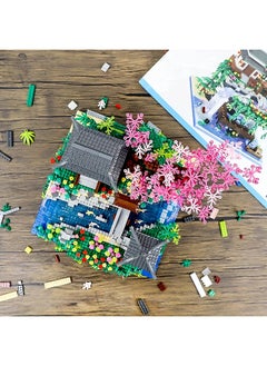 XiuWoo Ancient Building Mansion Sakura House Building Blocks Countryside Villa Assemble Mini Bricks Toys  - Image 2