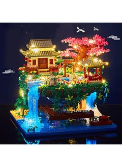 XiuWoo Ancient Building Mansion Sakura House Building Blocks Countryside Villa Assemble Mini Bricks Toys  - Image 4