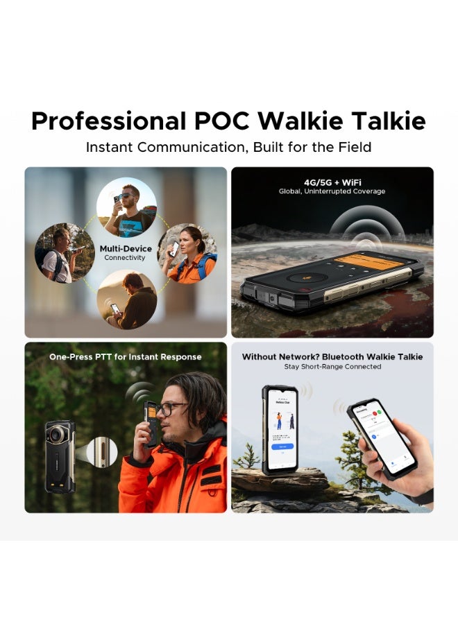 DOOGEE Fire 7 Ultra Rugged Smartphone Unlocked 5G, Rugged Phone 13000mAh Battery/33W Fast Charge, 8GB+256GB(2TB TF), 6.6” HD+ 90Hz Display, IP68/IP69K Waterproof Phone, 125dB Speaker, NFC, Dual SIM - Image 3