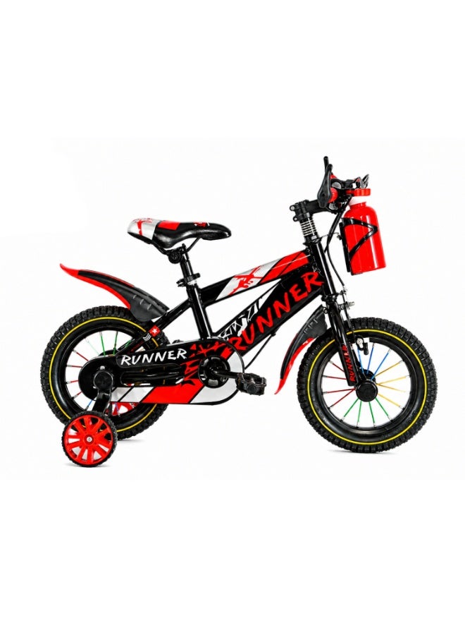 Runner APEX Kids Bike with Training Wheels & Water Bottle – Steel Frame, Adjustable Seat - Image 1