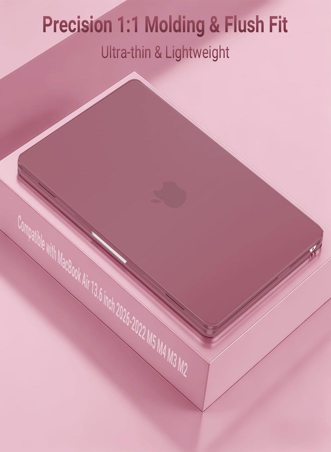 موسيسو جراب MOSISO متوافق مع MacBook Air مقاس 13 بوصة، موديلات M5 2026، M4 2025، M3، M2 2024-2022، A3449، A3240، A3113، A2681، يتضمن غطاءً صلبًا، وغطاءً للوحة المفاتيح، وواقيًا للشاشة، وحقيبةً لجهاز MacBook Air مقاس 13.6 بوصة، لون وردي باهت. - Image 5