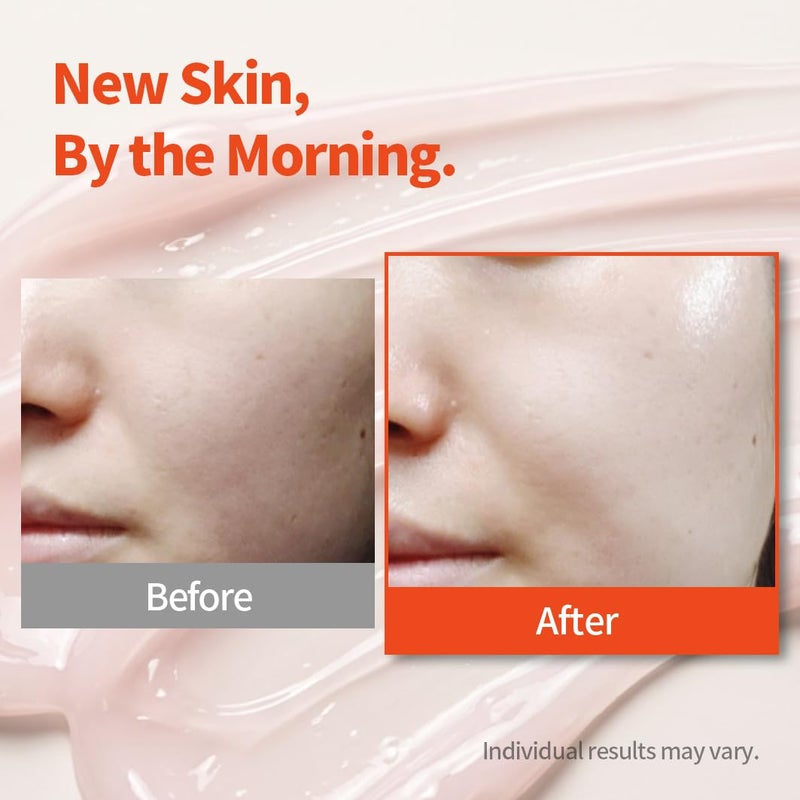 1.618 Salmon Firming Sleeping Mask 3.53oz - Korean Overnight Moisturizer Face Cream with Peptide, Vit-P, Beta Glucan, Centella Asiatica, Ceramide NP, Niacinamide, Adenosine, Trehalose - Image 4