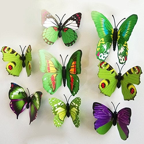 ElecMotive 72 Pcs 6 Packs Beautiful 3D Butterfly Wall Decals Removable DIY Home Decorations Art Decor Wall Stickers & Murals for Babys Bedroom TV Background Living Room (72 pcs in 6 Colors) - Image 5