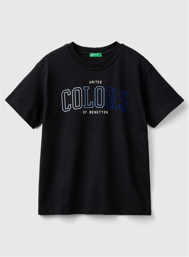 بينيتون تيشيرت أولاد مطبوع بأكمام قصيرة - Image 4