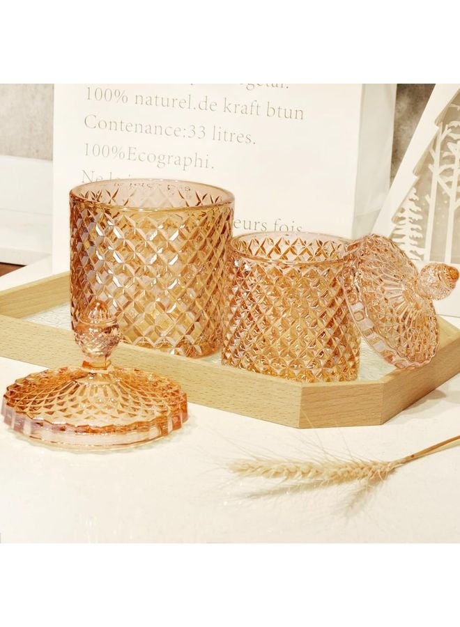 HOMESTAR 2 Pack Holder Glass Apothecary Jars with Lids Bathroom Storage Organizer for Cotton Swabs, Balls, Pads, Floss Picks, Vanity Storage Containers for Makeup, Candy, Jewelry - Image 5