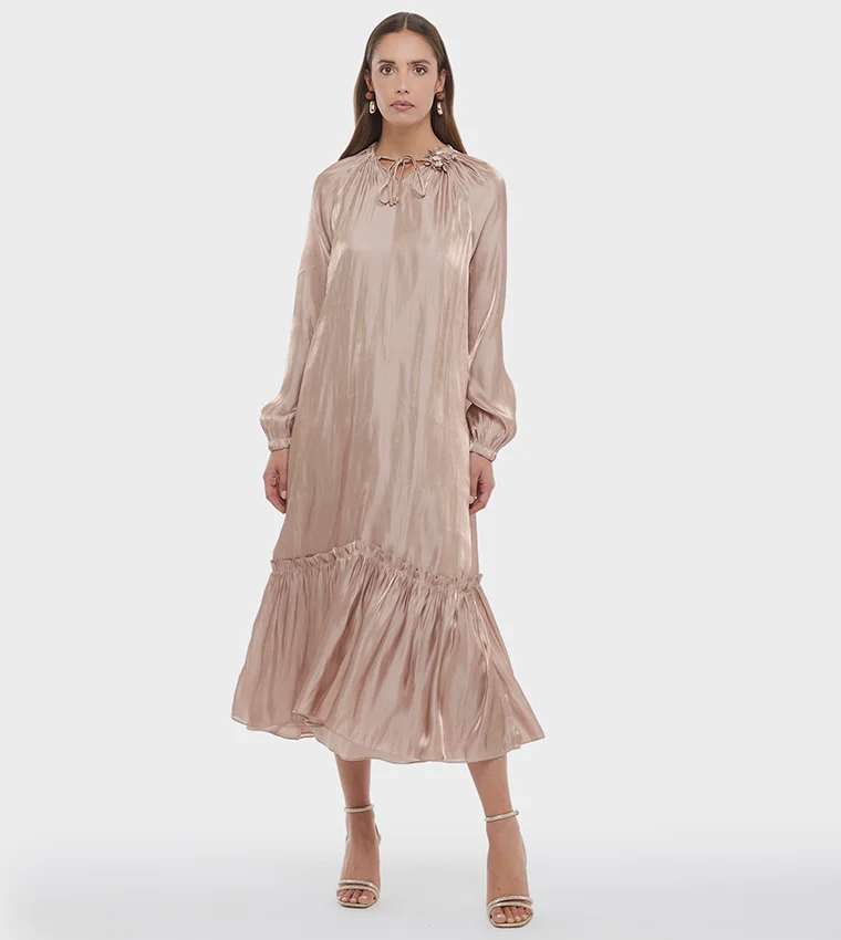 بي سي بي جي BCBG SOLID MAXI DRESS