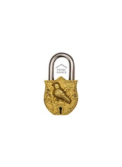 BHAVIKA DECOR BHAVIKA DECOR Brass Sparrow Padlock Vintage Style Antique Sparrow Shape Security Lock Functional Pad Lock with 2 Keys Golden  - Image 4