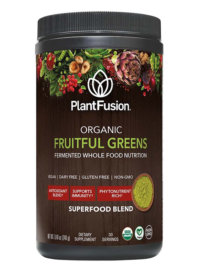 Plantfusion Organic Plantfusion Organic Fruitiful Greens Fermented Superfood Powder Blend 240G - Image 1