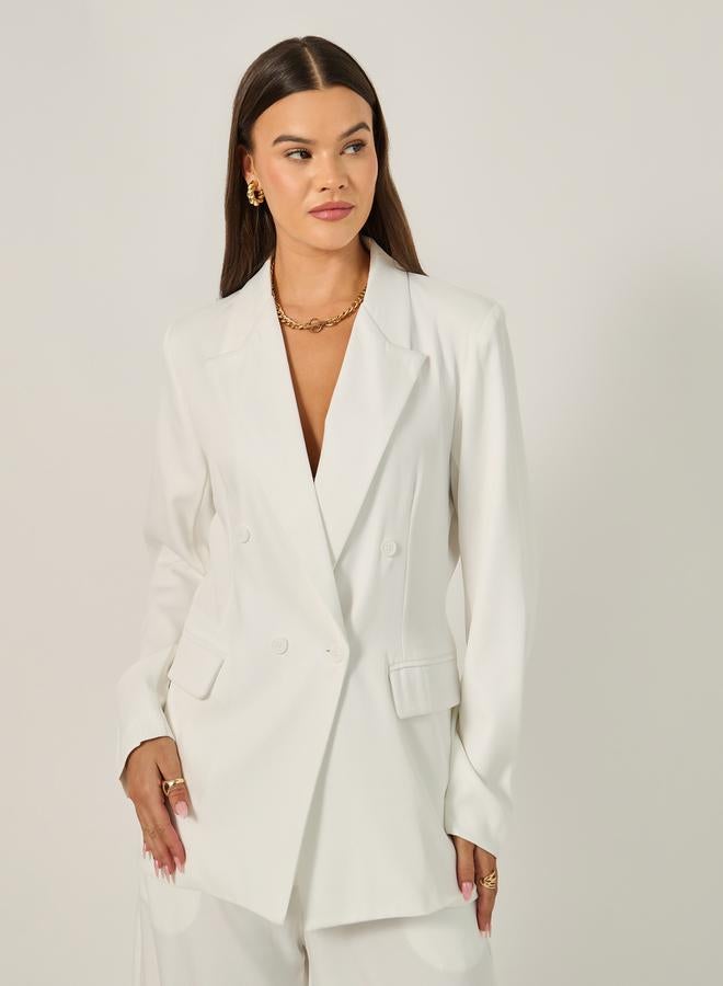 Styli Regular Fit Double Breasted Longline Blazer - Image 1