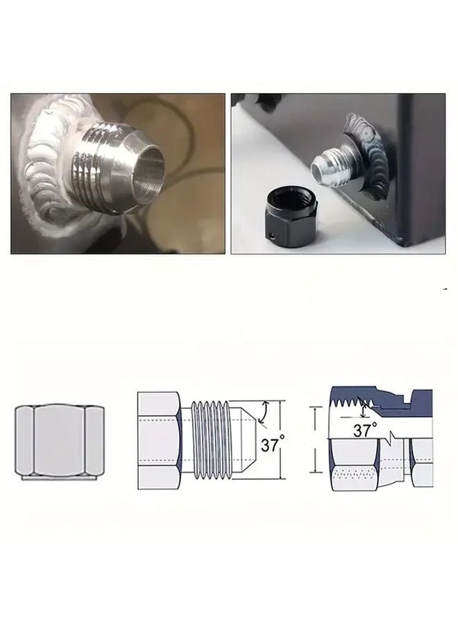 AN12 Aluminum Oil Breather Cap Connector For Car Fuel Line Welding Joints Automotive Maintenance - Image 5