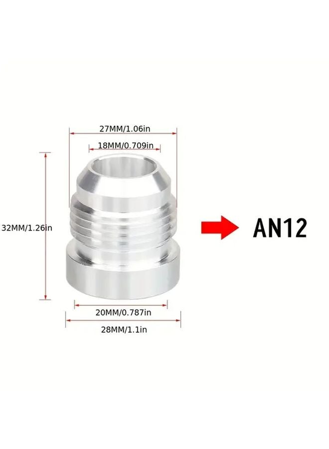 AN12 Aluminum Oil Breather Cap Connector For Car Fuel Line Welding Joints Automotive Maintenance - Image 1