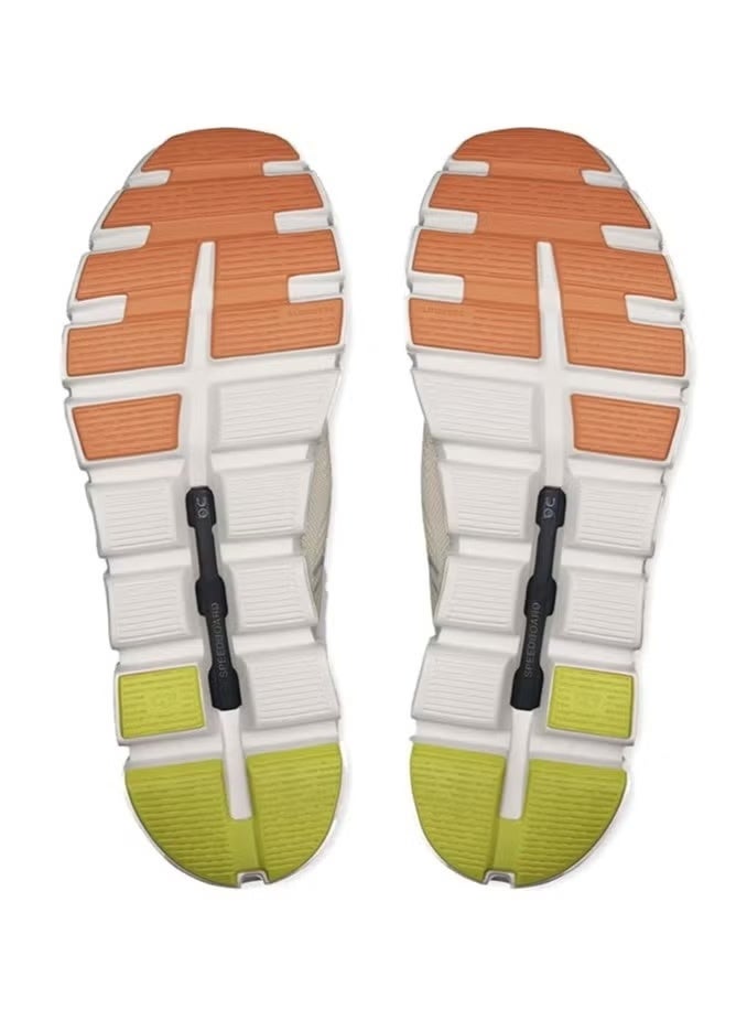 On Running Cloud 5 Sneakers – Undyed White with Yellow | Lightweight Unisex Running Shoes - Image 5