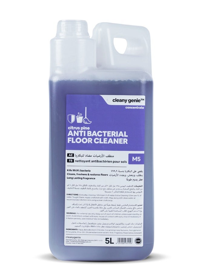 cleany genie Antibacterial Floor Cleaner Concentrate Liquid - Citrus Pine Fragrance 5 Liter  - Image 1