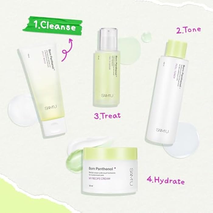 SAM'U Born Panthenol Jelly Wash, Korean Face Cleanser, Low pH Hydrating Gentle Bubble Cleanser, Korean Skin Care for All Skin Types (100ml/3.38 oz) - Image 5