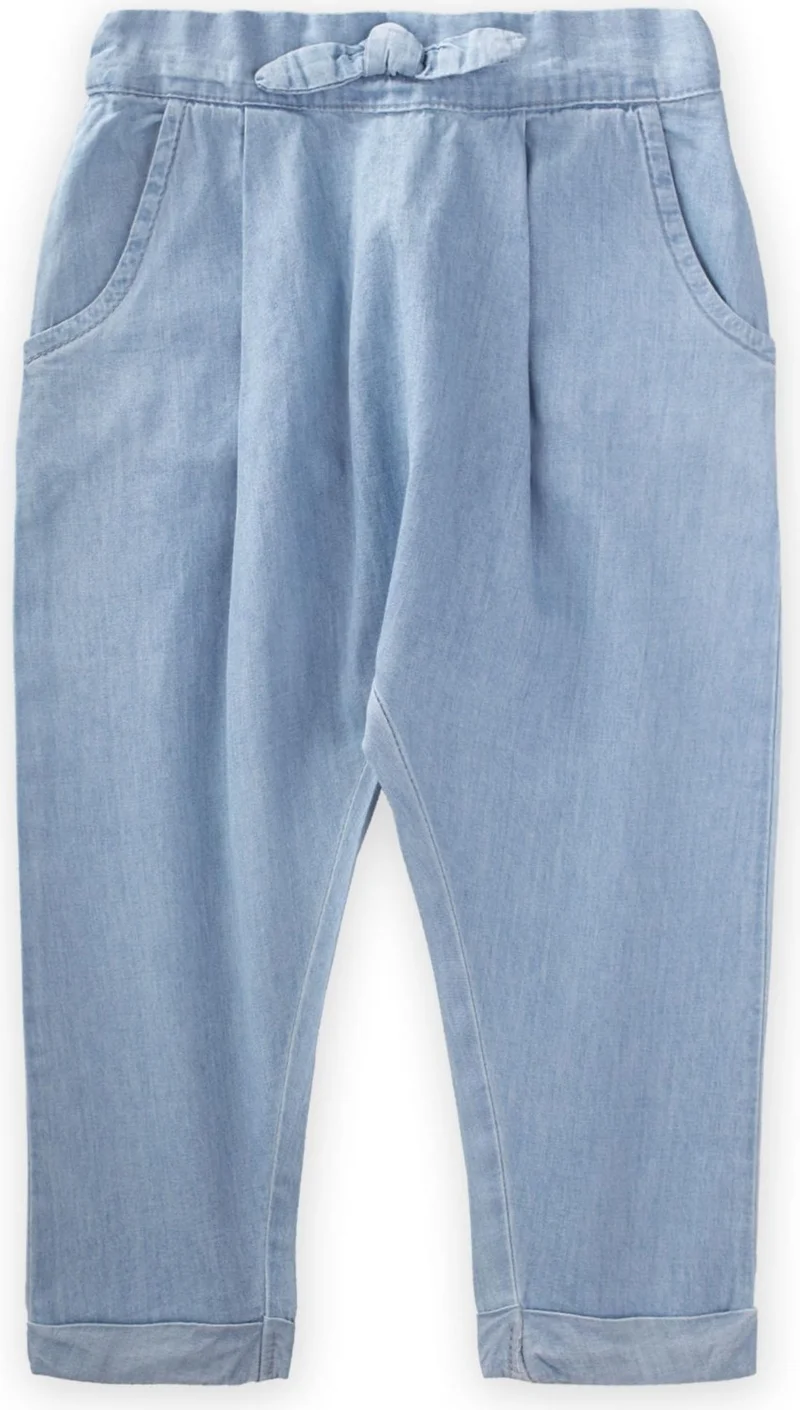 Cigit Cigit Pleated Boyfriend Jeans Trousers Age 1-5 Ice Blue