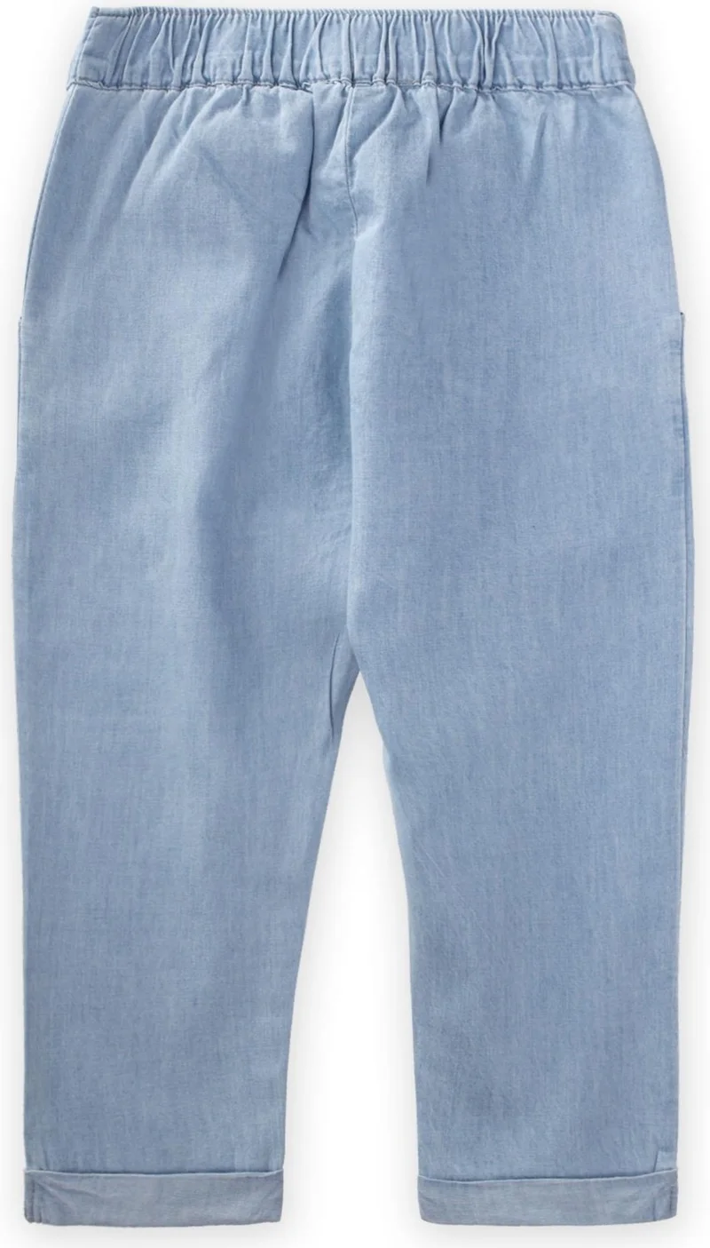 Cigit Cigit Pleated Boyfriend Jeans Trousers Age 1-5 Ice Blue