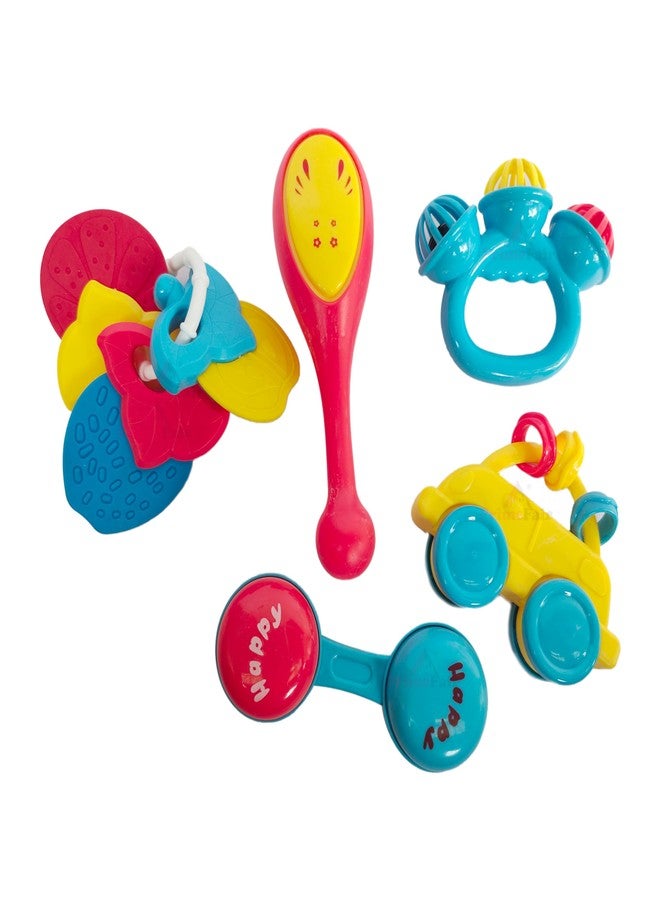 PRIMEFAIR Plastic Baby Rattles Toys Set, Infant Grab Shake Rattle, Sensory Teether, Development Learning Music Toy, 12-36 Months Boys And Girls Kids (Multicolor-08) - Image 5