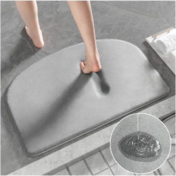 BATH MAT MEMORY FOAM CARPET NONSLIP BATHROOM RUG SOFT BATHTUB SIDE AREA RUGS SHOWER ROOM DOORMAT SIZE 40X60CM