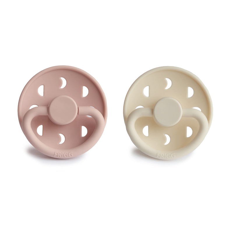 FRIGG Moon SilkySoft Silicone Baby Pacifier | Made in Denmark | BPA-Free (Blush/Cream, 6-18 Months) - Image 2