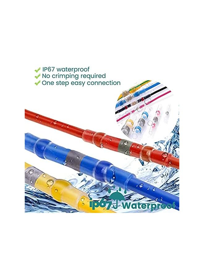PROMASS promass 120 PCS Solder Seal Wire Connectors, Heat Shrink Butt Connectors, Waterproof and Insulated Electrical Wire Terminals, Butt Splice  - Image 2