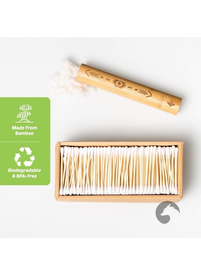 EcoFox Bamboo Cotton Swabs 500 Count | Biodegradable & Organic Wooden Cotton Buds | Double Tipped Ear Sticks | 100% Eco-Friendly & Natural | Perfect for Ear Wax Removal, Arts & Crafts, Removing Dust & Dirt…  - Image 2