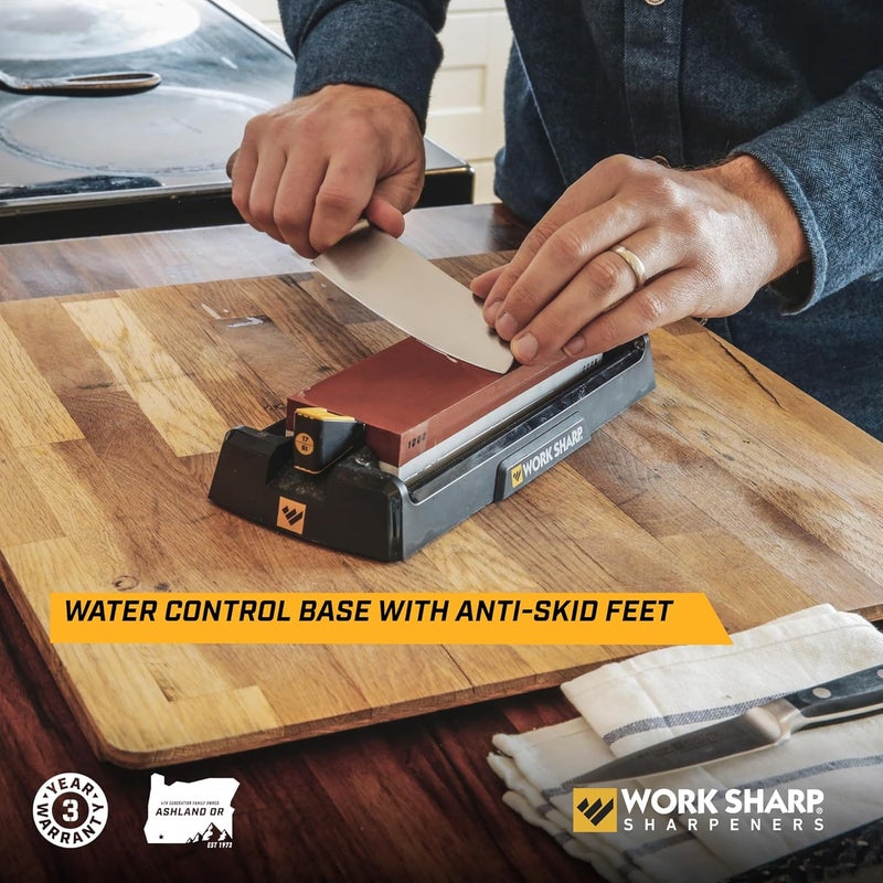 Work Sharp Benchstone Knife Sharpener, 3 sided for faster manual pocket or hunting knife sharpening - Image 3
