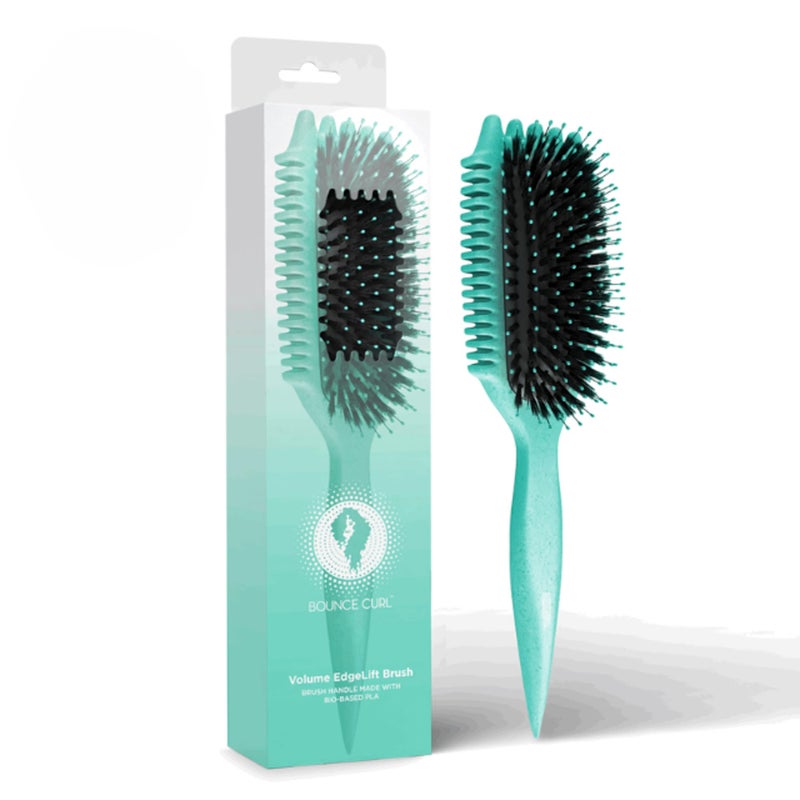 Bounce Curl Volume EdgeLift Brush 5in1 Tool for Volumized Waves Curls  Coils  Teal