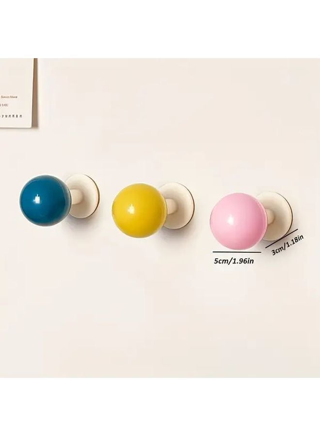 3pcs Wall Mounted Hair Tie Organizer Black Brown Red Adhesive Screw Mount - Image 4