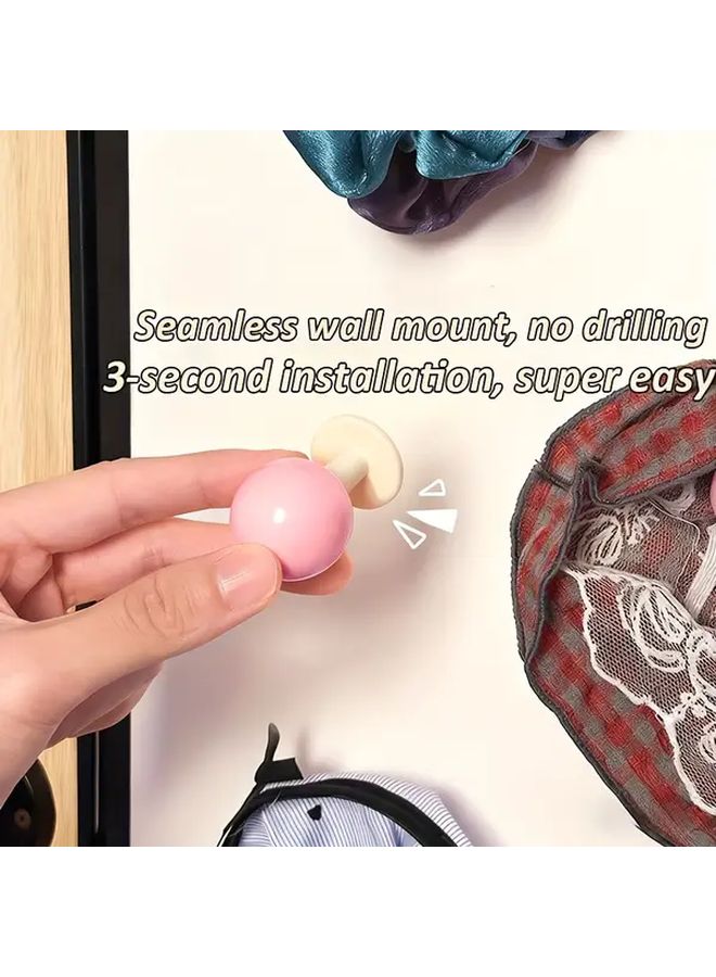 3pcs Wall Mounted Hair Tie Organizer Black Brown Red Adhesive Screw Mount - Image 3