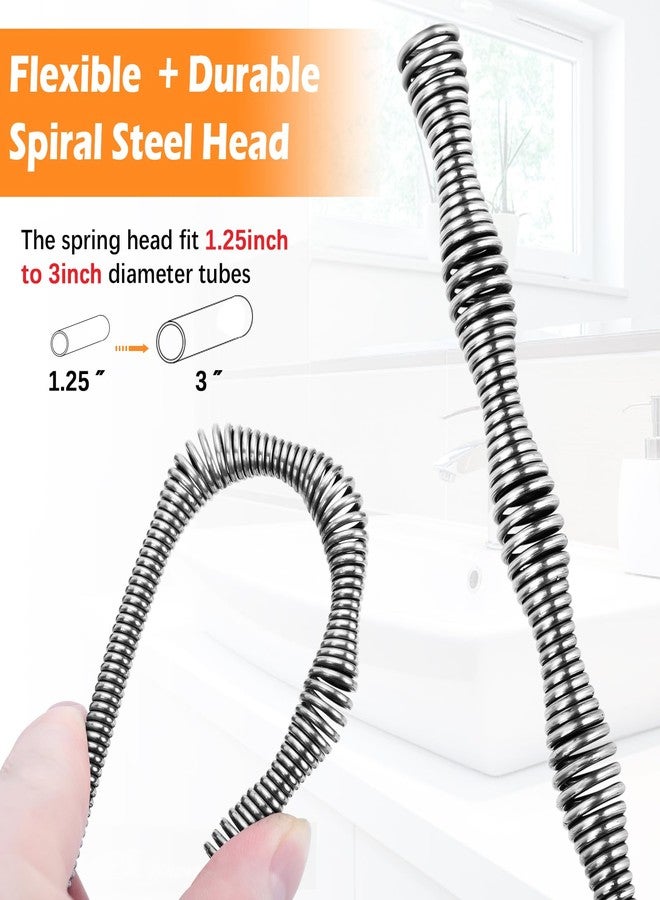 XFIRE-GEAR 35 FT Plus Double Mode Drain Snake Tools, 13-in-1 Drain Auger for Sink and Drain Unblocking, Plumbing Snake for Kitchen, Bathrom and Shower Sink, Snake for Real DYIs[Upgraded 4.0] - Image 5