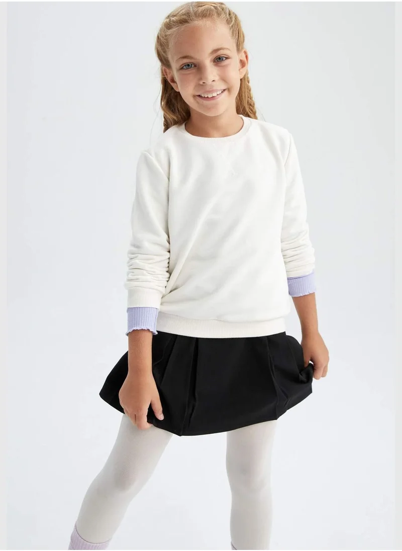 DeFacto Long Sleeve Crew Neck Sweater