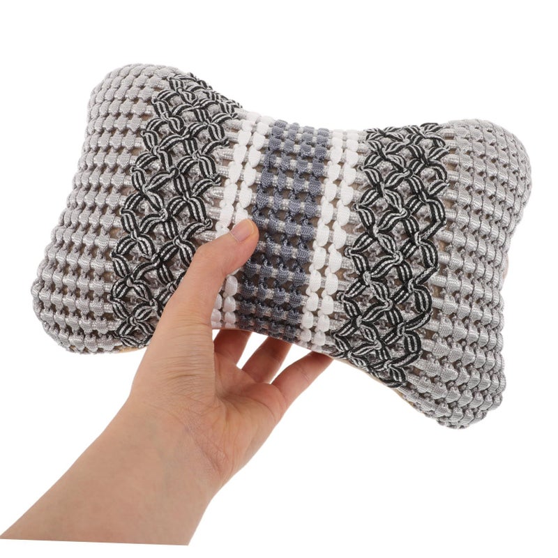 Breathable Ice Car Neck Pillow Ergonomic Summer Comfort Relieves Neck Fatigue Black - Image 5