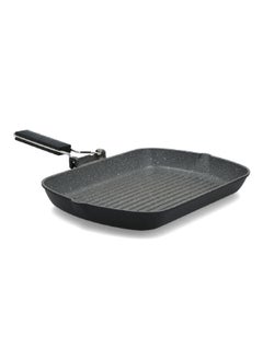 Marble Coated Foldable Non-Stick Grill Pan Dark Grey and Black 4 x 24 x 34 cm XB-40534 - pzsku/ZC7E9C510C9912C478BDAZ/45/_/1722412986/8926df8c-f3bb-442b-8efa-a6336ed0dc47