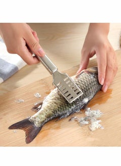 Excefore Fish Scaler Brush Fish Scaler Remover with Stainless Steel Sawtooth Easily Remove Fish Scales-Cleaning Brush Scraper Kitchen Tool Fish Scale Scraper Brush Scales Skin Remover  - Image 2