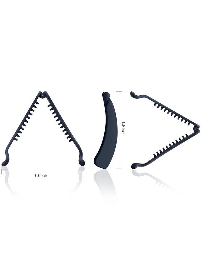 DN Creation Set of 6 Acrylic Matte Finish Big Size Banana Clip, Ponytail Holders - Random Color - Image 4