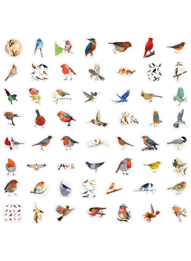 NIBEMINENT 55 Pcs Bird Deco Kit Waterproof Stickers, High Definition Printing Bright Colors, Suitable for Laptop Skateboard Luggage Water Bottle Guitar DIY - Image 1