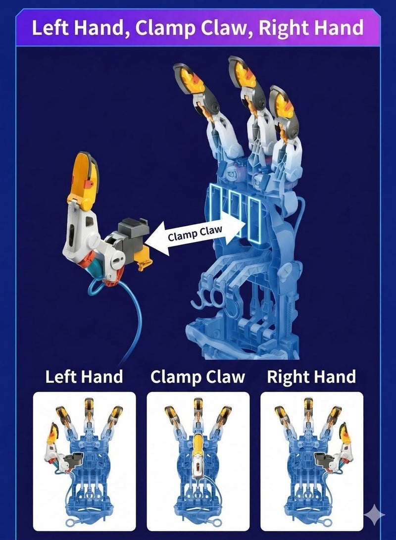 Pro'skit Pro’sKit GE-634 Hydraulic Cyborg Hand DIY STEM Kit – Buildable Wearable Robotic Arm for Kids (200+ Pieces, No Batteries Required) - Image 5